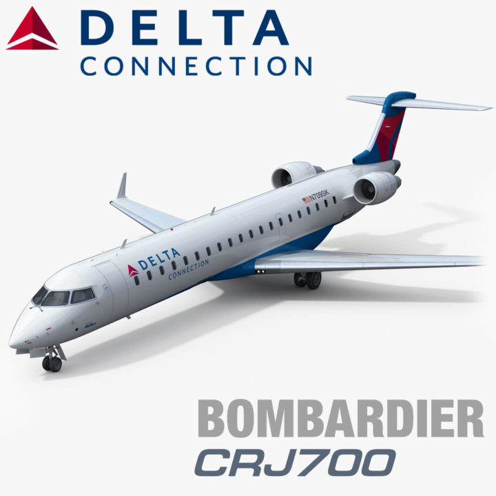 3D Bombardier CRJ700 Delta Connection model 3D Model