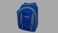 Low-Poly Ready to use in game school bag Free 3D Model