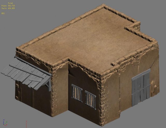 Desert Ancient Battlefield – House 03 3D Model