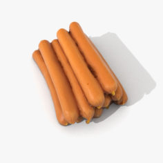 Sausages Realistic Pile Set 3D Model