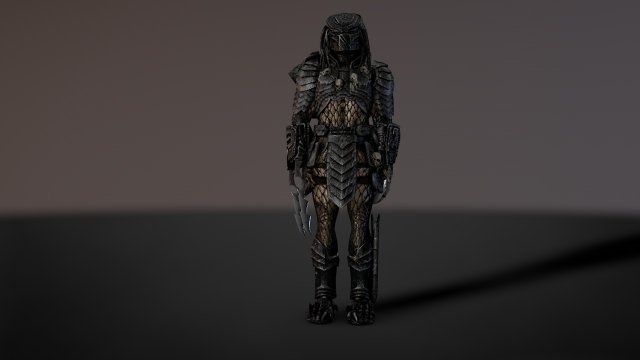 Predator Waving 3D Model