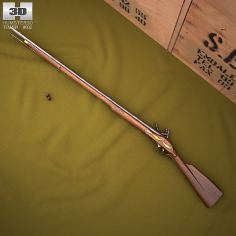 Brown Bess Land Pattern Musket 3D Model