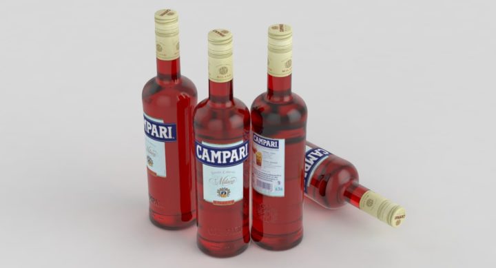 Alcohol Bottle Campari 700ml 3D Model