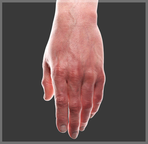 Hand CG Low Poly 3D Model