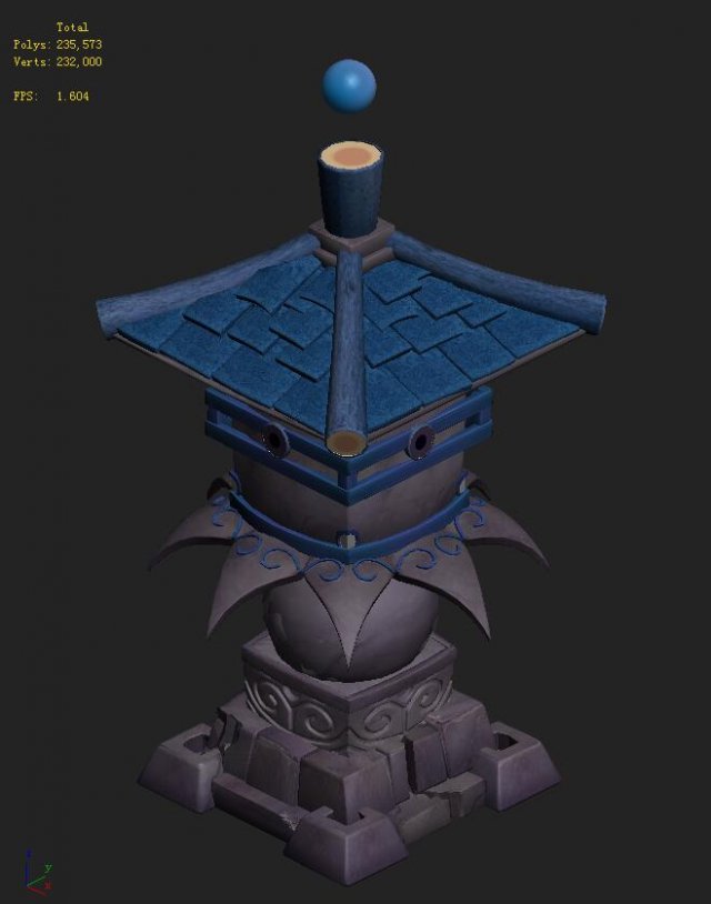 Cartoon hell – wail abyss – small tower 3D Model