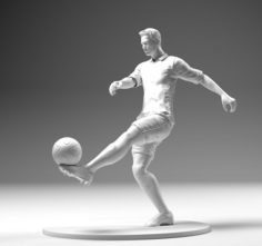 Footballer 02 Footstrike 01 Stl 3D print model 3D Model