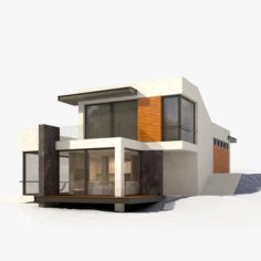 3D Modern Beach House 3D Model