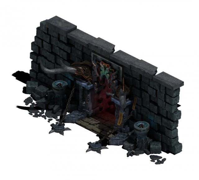 Trapped Dragon Cave – Door Wall 02 3D Model