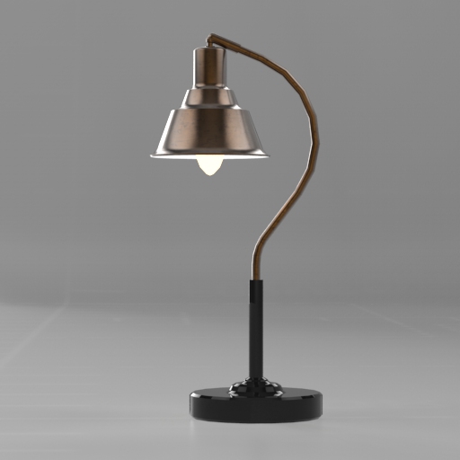 Rose Copper Table Lamp 3D Model