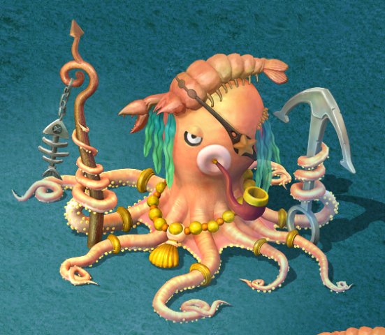 Submarine Cartoon World – Octopus Guardian 3D Model