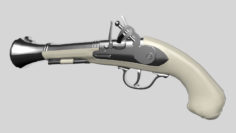 Old Musket Pistol 3D model 3D Model