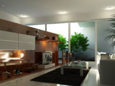 Luxury Living Room 3D Model