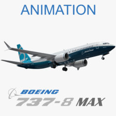 3D Boeing 737-8 MAX with Animation 3D Model