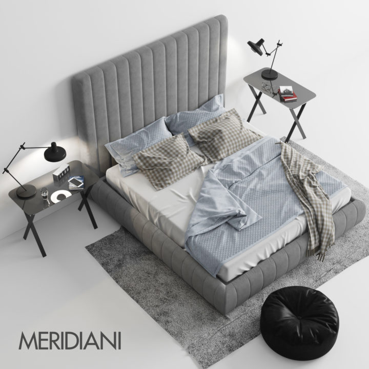 Meridiani Tuyo Bed 3D model 3D Model