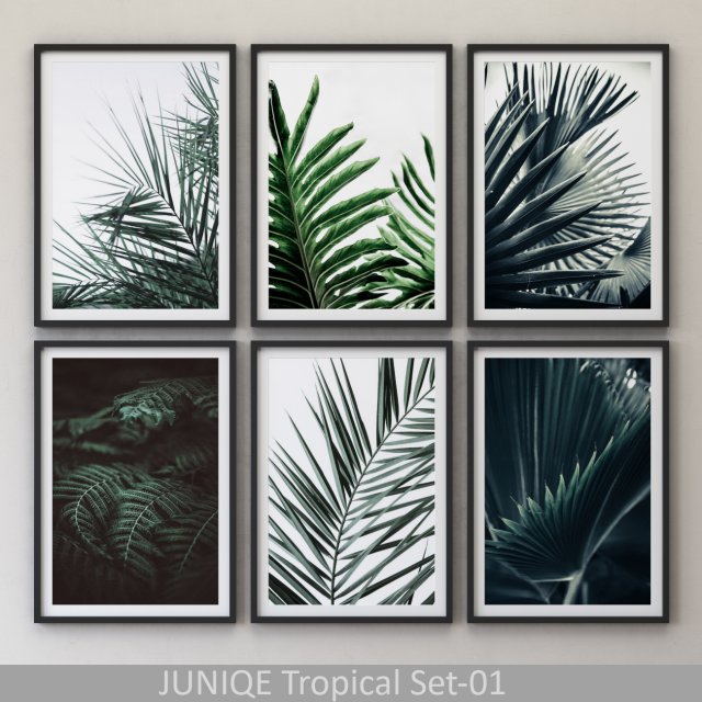 Tropical Set-01 Framed 3D Model