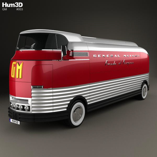 GM Futurliner Bus 1940 3D Model