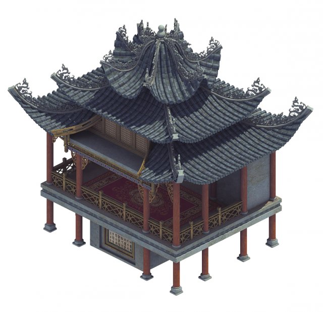 Ancient Chinese – Cultural Building – Theater Hous 3D Model