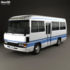 Toyota Coaster School Bus 1983 3D Model