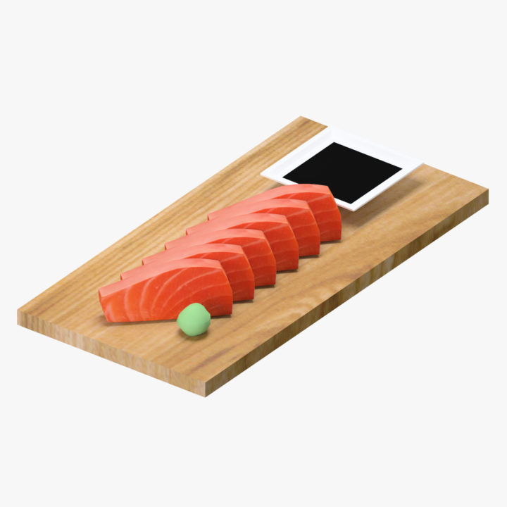 Salmon Sashimi 3D model 3D Model