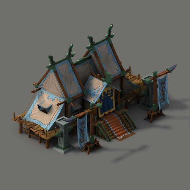 Barracks – general tents 3D Model