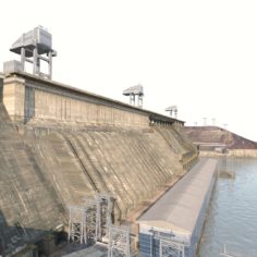 Hydroelectric power station 3D Model
