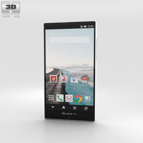 Sharp Aquos Zeta SH-01G White 3D Model