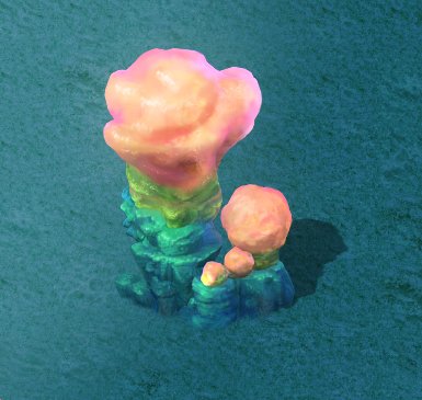 Submarine Cartoon World – Sarcoma Coral 02 3D Model