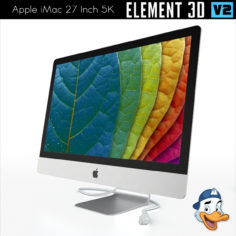 Apple iMac 27 Inch 5K for Element 3D 3D Model