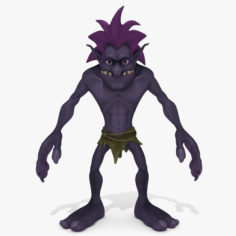 Cartoon Troll Purple 3D 3D Model