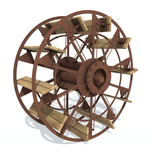 Paddle wheel 3D Model