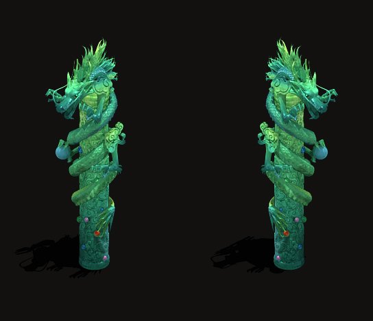 Sea – dragon decorative column 3D Model