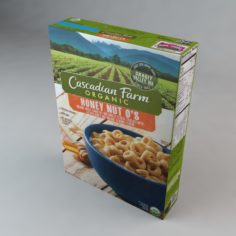 3D Cascadian Farms Homey Nut O’s Cereal 3D Model