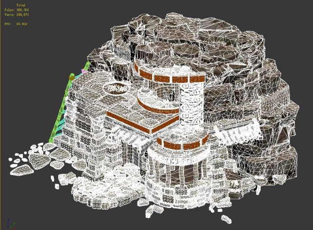 Desert – Stone House 02 3D Model