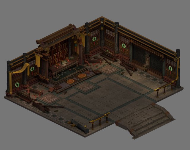 Religion – Han Tai Temple broken 3D Model