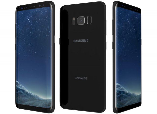 Samsung Galaxy S8 Midnight Black 3D Model