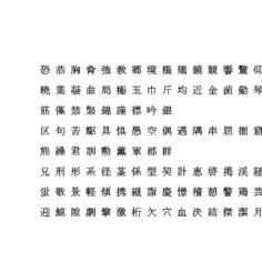 Chinese MS Mincho font set5 CG CAD data 3D Model