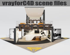 VrayforC4D scene files – Exhibition stand 3D Model