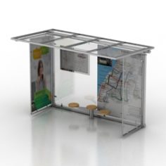 Bus stop 3D Model