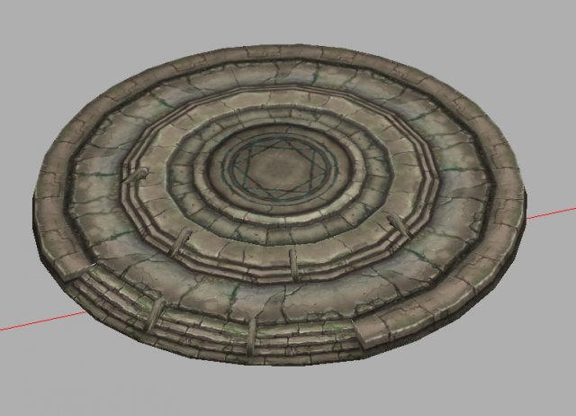 Game Model Arena – Swamp Stonehenge base 01 3D Model