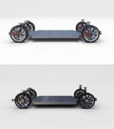 Tesla Model 3 and Model S Chassis Pack 3D Model