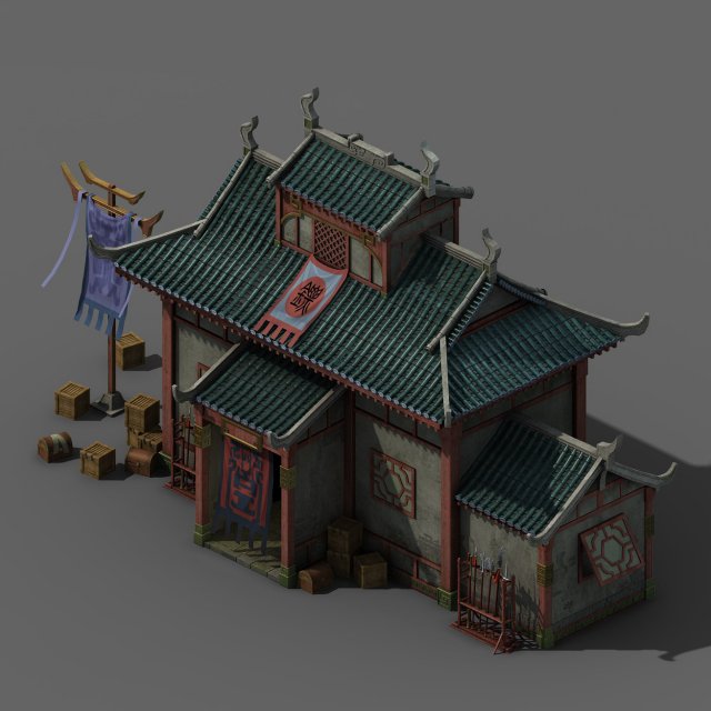 Building – Escort and Inn 3D Model