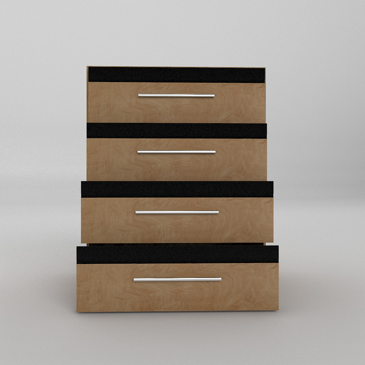 3D wooden chest 3D Model
