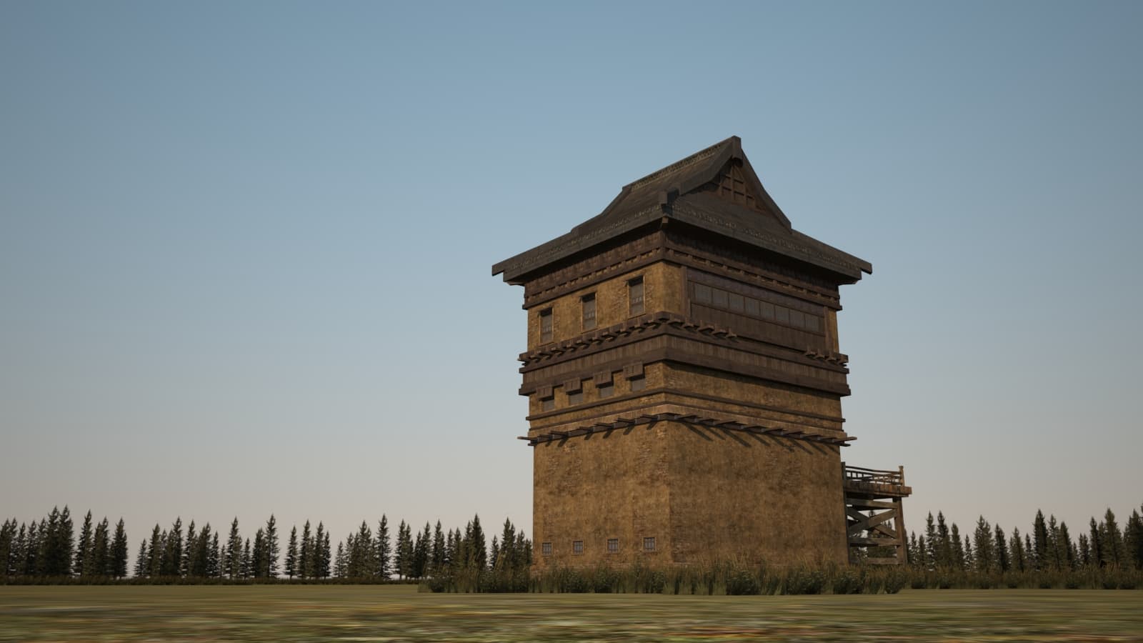 A 3D model of a large residential building 3D Model