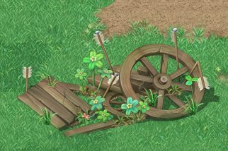 Cartoon version – broken wheels 3D Model