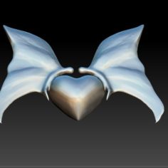 Heart with butterfly pendant 3D Print Model