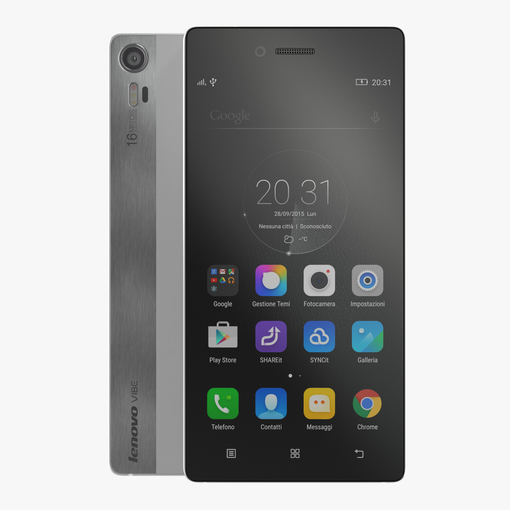 Lenovo Vibe Shot Pearl White 3D Model