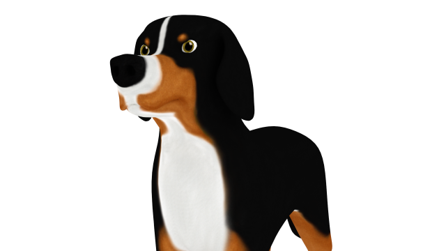 Bernese Mountain 3D Model