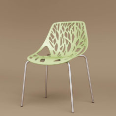 3D model Baxton Birch Saplin chair 3D Model