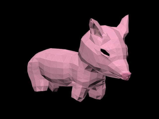 Pig low poly 3D Model