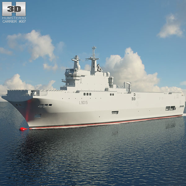 Dixmude aircraft carrier 3D Model